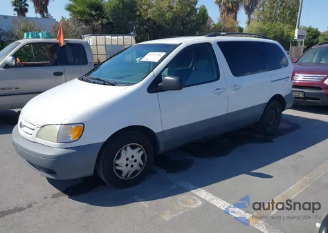 2002 Toyota Sienna Ce z USA, uszkodzony, nr VIN 4T3ZF19C62U490516
